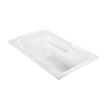 Wyndham 1 60" Drop-In Acrylic Air Bath and Stream Bath Tub with Reversible Drain and Overflow