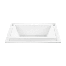 Caribe 79" Undermount Acrylic Air Bath and Ultra Whirlpool Tub with Center Drain and Overflow