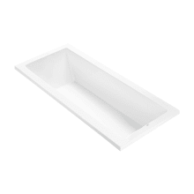 Andrea 2 Designer 72" Drop In Acrylic Air Massage / Ultra Whirlpool Tub with Reversible Drain Placement and Overflow