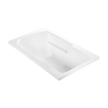 Wyndham 1 60" Drop-In Acrylic Air Bath and Whirlpool Tub with Reversible Drain and Overflow
