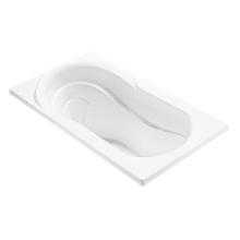 Reflection 4 60" Drop-In Acrylic Air Bath and Whirlpool Tub with Reversible Drain and Overflow