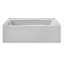 Basics 72" Three Wall Alcove Acrylic Air Tub with Left Drain