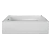 Basics 72" Three Wall Alcove Acrylic Air Tub with Left Drain