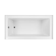 Basics 60" Three Wall Alcove Acrylic Experience Tub with Right Drain, Air Bath Functionality, and Overflow