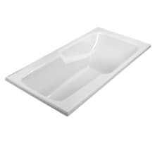 Basics 71" Drop In Acrylic Air Tub with Rear Drain