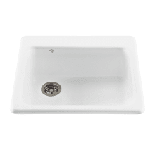 Basics 25" Undermount Single Basin Acrylic Kitchen Sink