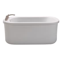 Basics 58" Free Standing Acrylic Soaking Tub with Center Drain