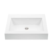 Metro 22" Rectangle SculptureStone Wall Mounted Bathroom Sink