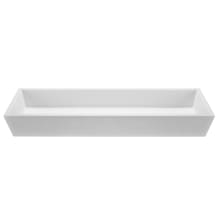 Petra 41-1/8" Rectangle SculptureStone Vessel Bathroom Sink