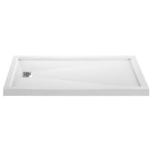 60" x 36" Shower Base with Single Threshold and Left Drain