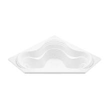 Cayman 4 60" Drop In Acrylic Whirlpool Tub with Center Drain and Overflow