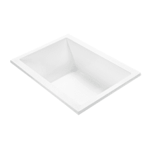 Andrea 12 59-3/4" Drop In Acrylic Soaking Tub with Reversible Drain and Overflow