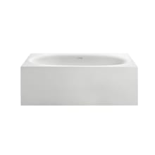 Akana 66" Free Standing SculptureStone Soaking Tub with Center Drain, Drain Assembly, and Overflow