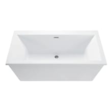 Kahlo 4 66" Free Standing DoloMatte Soaking Tub with Center Drain, Drain Assembly, and Overflow