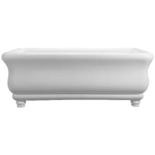 Parisian 72" Free Standing Acrylic Soaking Tub with Center Drain, Drain Assembly, and Overflow