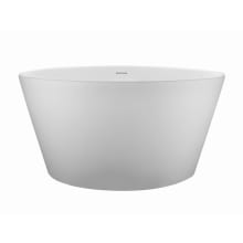 Halo 52" Free Standing SculptureStone Soaking Tub with Rolled Rim, Center Drain, Drain Assembly, and Overflow