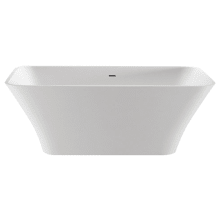 Addison 66" Free Standing SculptureStone Soaking Tub with Center Drain, Drain Assembly, and Overflow