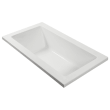 Andrea 26 Drop In Acrylic Soaking Tub with Reversible Drain