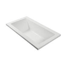 Andrea 26 54" Undermount Acrylic Soaking Tub with Reversible Drain and Overflow