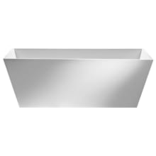 Petra 63" Free Standing SculptureStone Soaking Tub with Center Drain, Drain Assembly, and Overflow