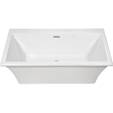 Madelyn 5 66" Free Standing Acrylic Soaking Tub with Center Drain and Overflow