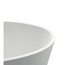 Elena 58" Freestanding Sculpture Stone Soaking Tub with Center Drain, Drain Assembly, and Overflow