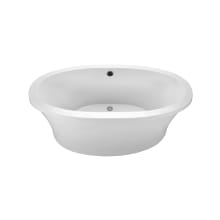Louise 2 66" Free Standing DoloMatte Soaking Tub with Right Drain, Drain Assembly, and Overflow