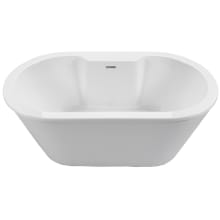 New Yorker 66" Free Standing Acrylic Soaking Tub with Center Drain and Overflow