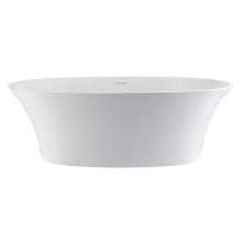 Cosmopolitan 64" Free Standing Stone Composite Soaking Tub with Center Drain