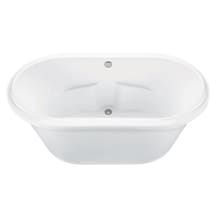 Harmony 2 74" Free Standing DoloMatte Soaking Tub with Center Drain, Drain Assembly, and Overflow