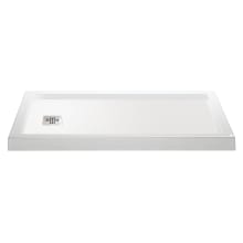 Designer 48" x 32" Rectangular Shower Base with Triple Threshold, and Right Drain
