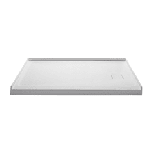 Designer 60" x 30" Rectangular Shower Base with Triple Threshold, and Right Drain