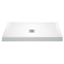 Designer 59-5/8" x 32-1/4" Rectangular Shower Base with Triple Threshold, and Center Drain