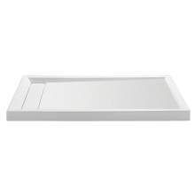 Designer 71-7/8" x 36" Rectangular Shower Base with Triple Threshold, and Right Drain