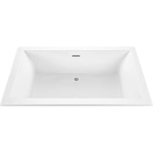 Andrea 28 66" Drop In Acrylic Whirlpool Tub with Center Drain and Overflow