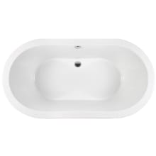 New Yorker 66" Undermount Acrylic Stream Bath Tub with Center Drain and Overflow