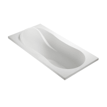 Reflection 1 72" Drop-In Acrylic Stream Bath Tub with Reversible Drain and Overflow