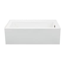 Cameron 3 66" Alcove DoloMatte Integral Skirted Soaking Tub with Right Drain and Overflow