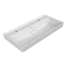Sharp Trough Ceramic Wall Mounted or Drop In Sink