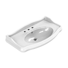 1837 39-3/8" Ceramic Wall Mounted Bathroom Sink with Three Faucet Holes - Includes Overflow