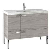 New Space 40" Free Standing Single Basin Vanity Set with Engineered Wood Cabinet and Ceramic Vanity Top