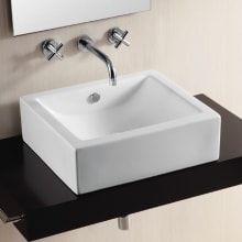 Caracalla 19-5/8" Ceramic Vessel Bathroom Sink with Overflow
