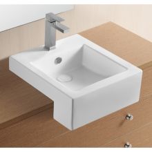 Caracalla 18-1/3" Ceramic Drop In Bathroom Sink with 1 Faucet Hole and Overflow