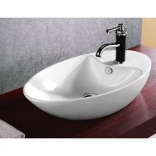 Caracalla 28-3/8" Ceramic Vessel Bathroom Sink with 1 Faucet Hole and Overflow
