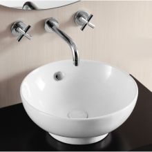 Caracalla 16-1/11" Ceramic Vessel Bathroom Sink with Overflow