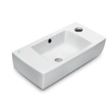 CeraStyle 19-7/10" Ceramic Wall Mounted Bathroom Sink with One Faucet Hole - Includes Overflow