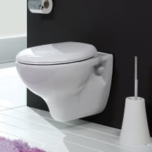 Cerastyle Wall Mounted One-Piece Round Toilet – Seat Included