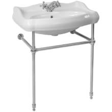 CeraStyle 23-11/16" Ceramic Console Bathroom Sink with One Faucet Hole - Includes Overflow