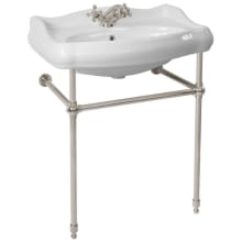 CeraStyle 23-11/16" Ceramic Console Bathroom Sink with One Faucet Hole - Includes Overflow