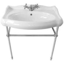 CeraStyle 31-1/2" Ceramic Console Bathroom Sink with One Faucet Hole - Includes Overflow